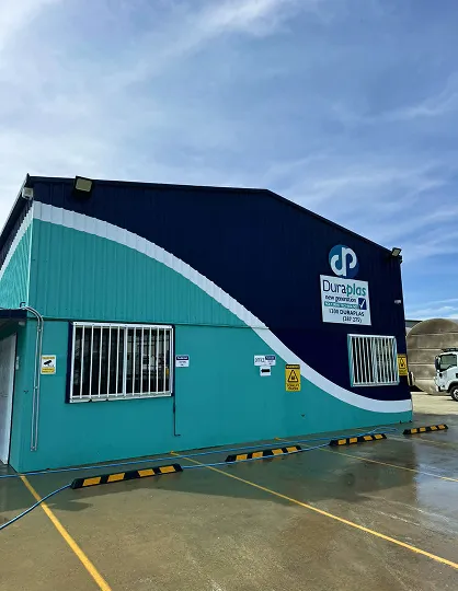 Commercial pressure washing of a concrete exterior area