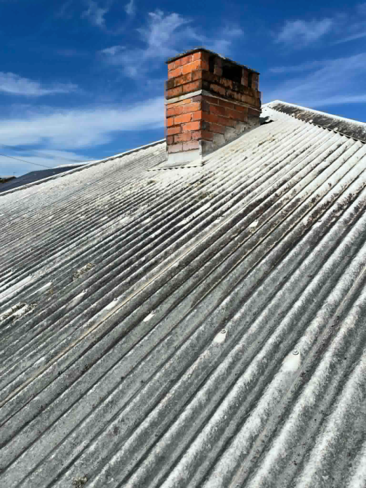 roof before pressure and soft washing